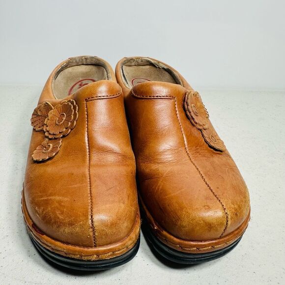 Klogs Women's Brown Leather Slip On Mule Shoes Size 7 - Picture 3 of 7